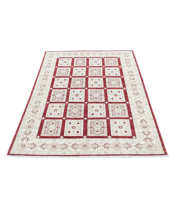 Afghan Bakhtiari Rug 4' 0" x 6' 0" Hand-Knotted | No. AT48562