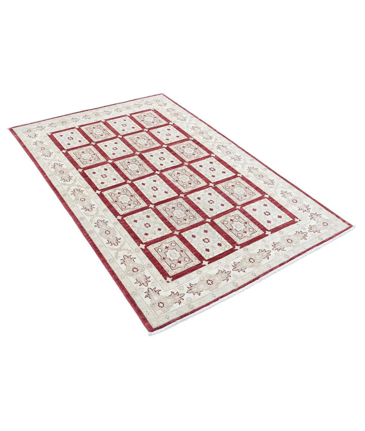 Afghan Bakhtiari Rug 4' 0" x 6' 0" Hand-Knotted | No. AT48562