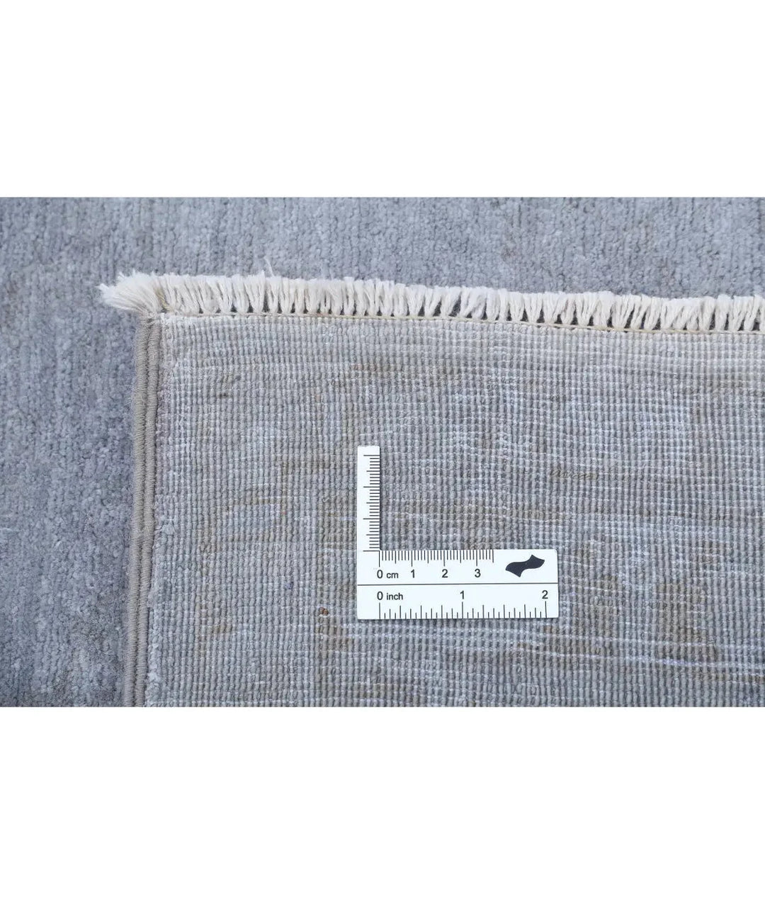 Grey Afghan Overdye Rug 8' 7" x 11' 3" Hand-Knotted | No. AT48645