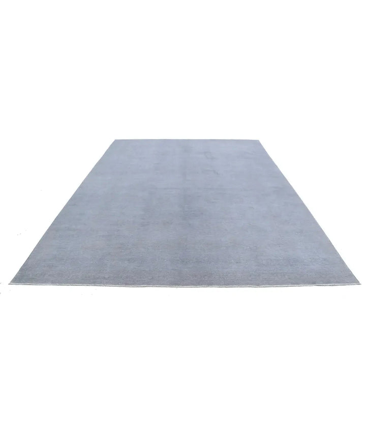 Grey Afghan Overdye Rug 8' 7" x 11' 3" Hand-Knotted | No. AT48645