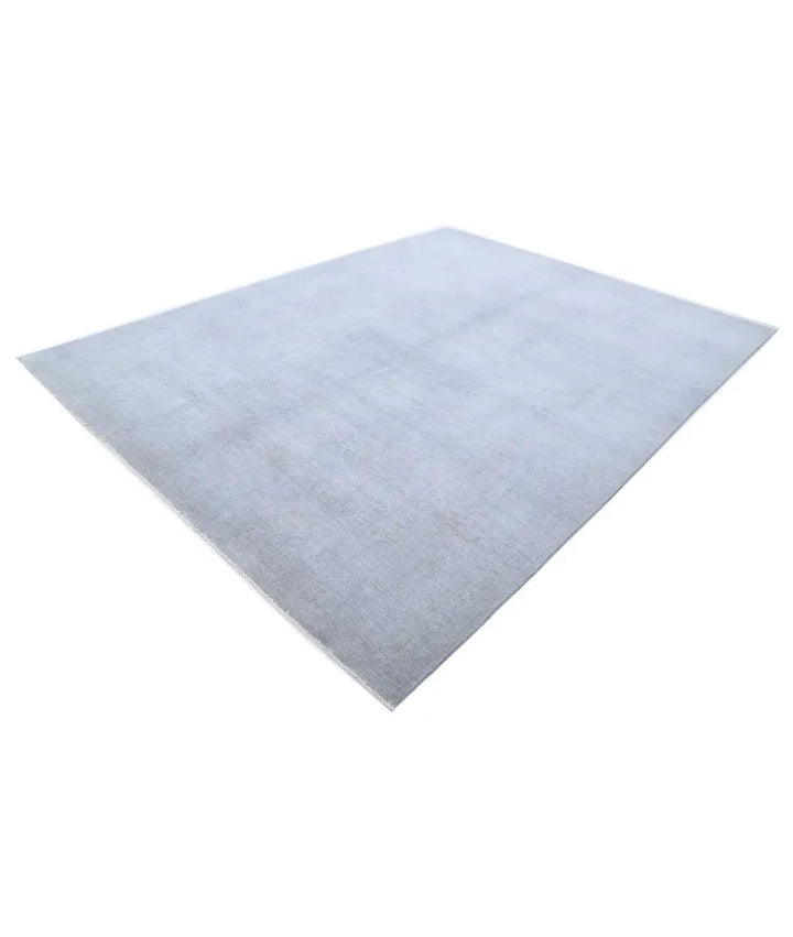 Grey Afghan Overdye Rug 8' 7" x 11' 3" Hand-Knotted | No. AT48645