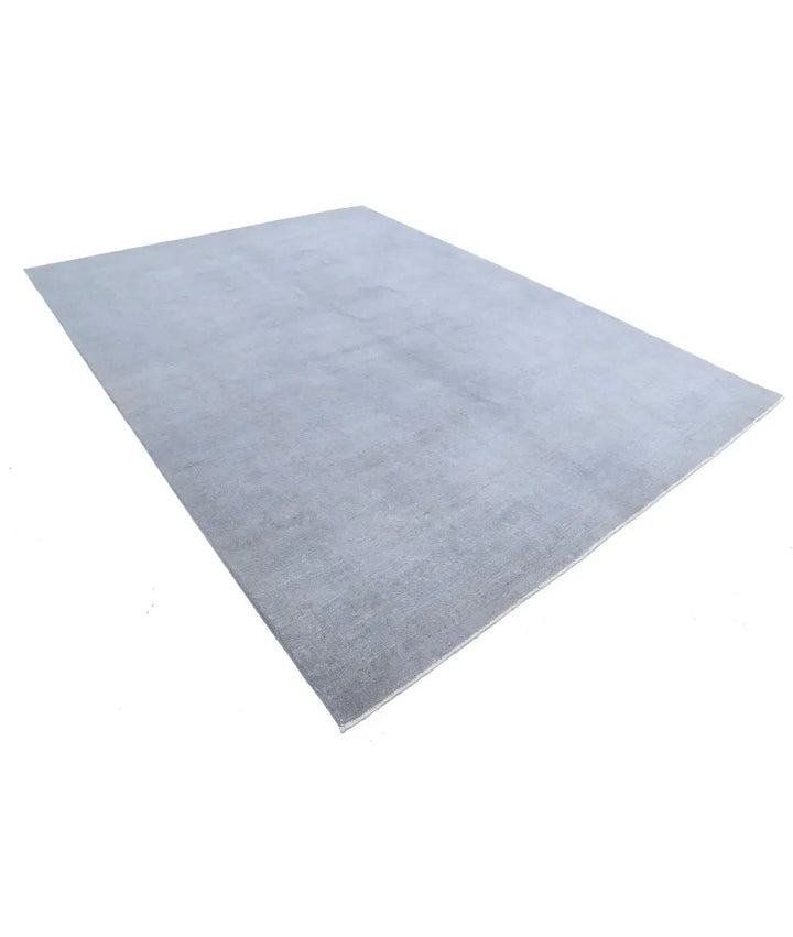 Grey Afghan Overdye Rug 8' 7" x 11' 3" Hand-Knotted | No. AT48645