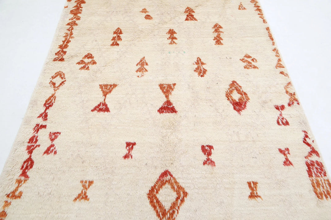 Afghan Tribal Rug 5' 2" x 7' 10" Hand-Knotted | No. AT48661