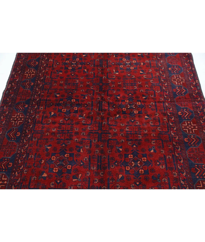 Afghan Khal Muhammadi Rug 4' 11" x 6' 4" Hand-Knotted | No. AT48743