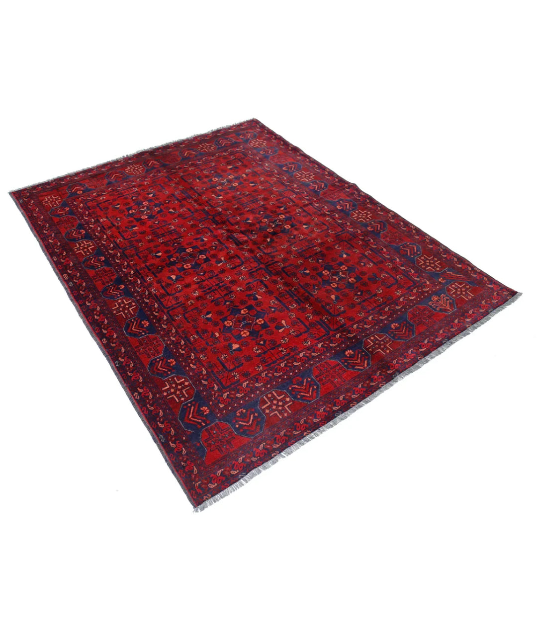 Afghan Khal Muhammadi Rug 4' 11" x 6' 4" Hand-Knotted | No. AT48743