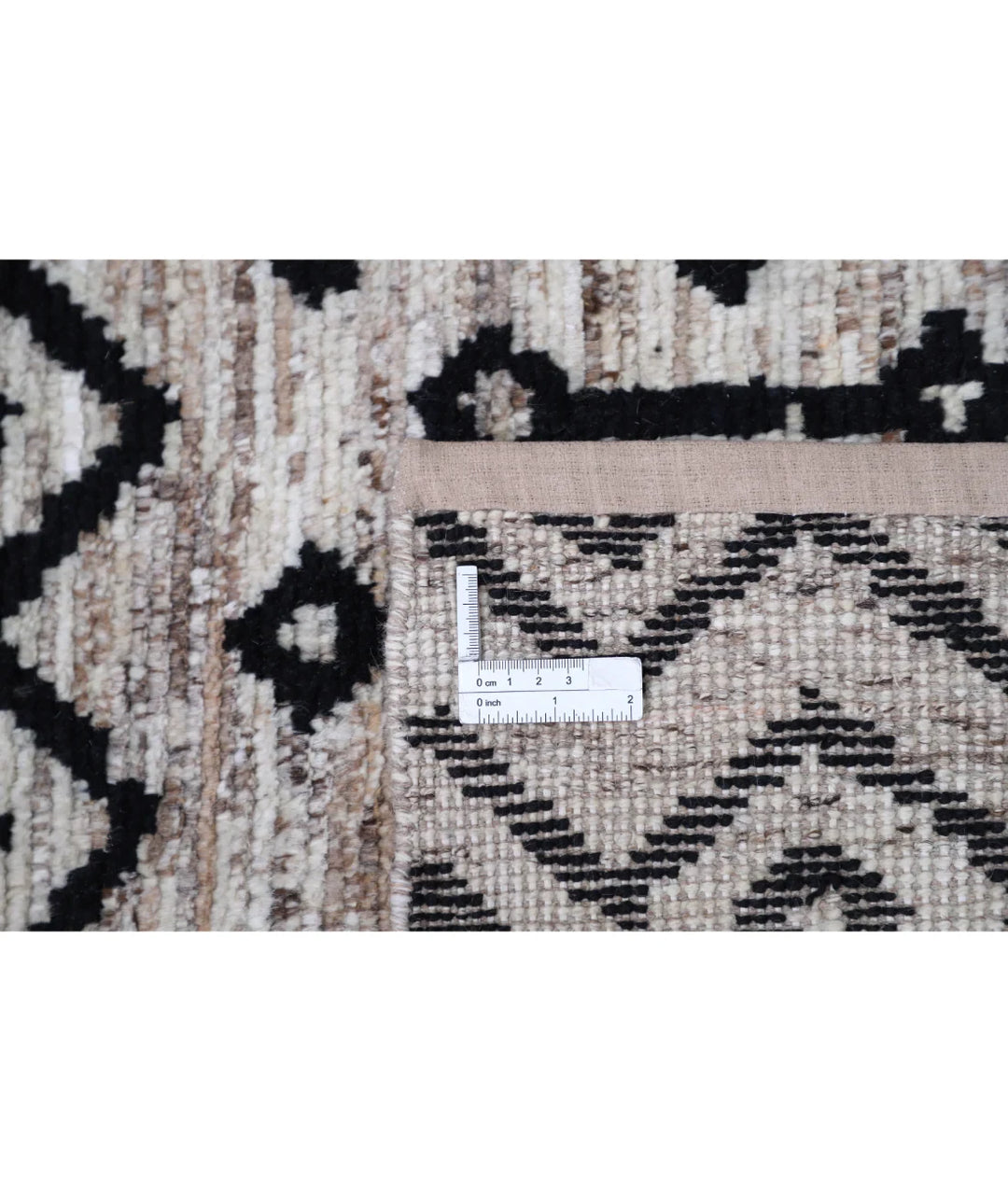 Brown Afghan Oriental Rug 3' 8" x 5' 10" Hand-Knotted | No. AT48907