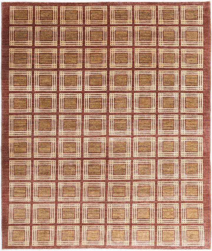 Afghan Modcar Rug 6' 10" x 8' 4" Hand-Knotted | No. AT48921