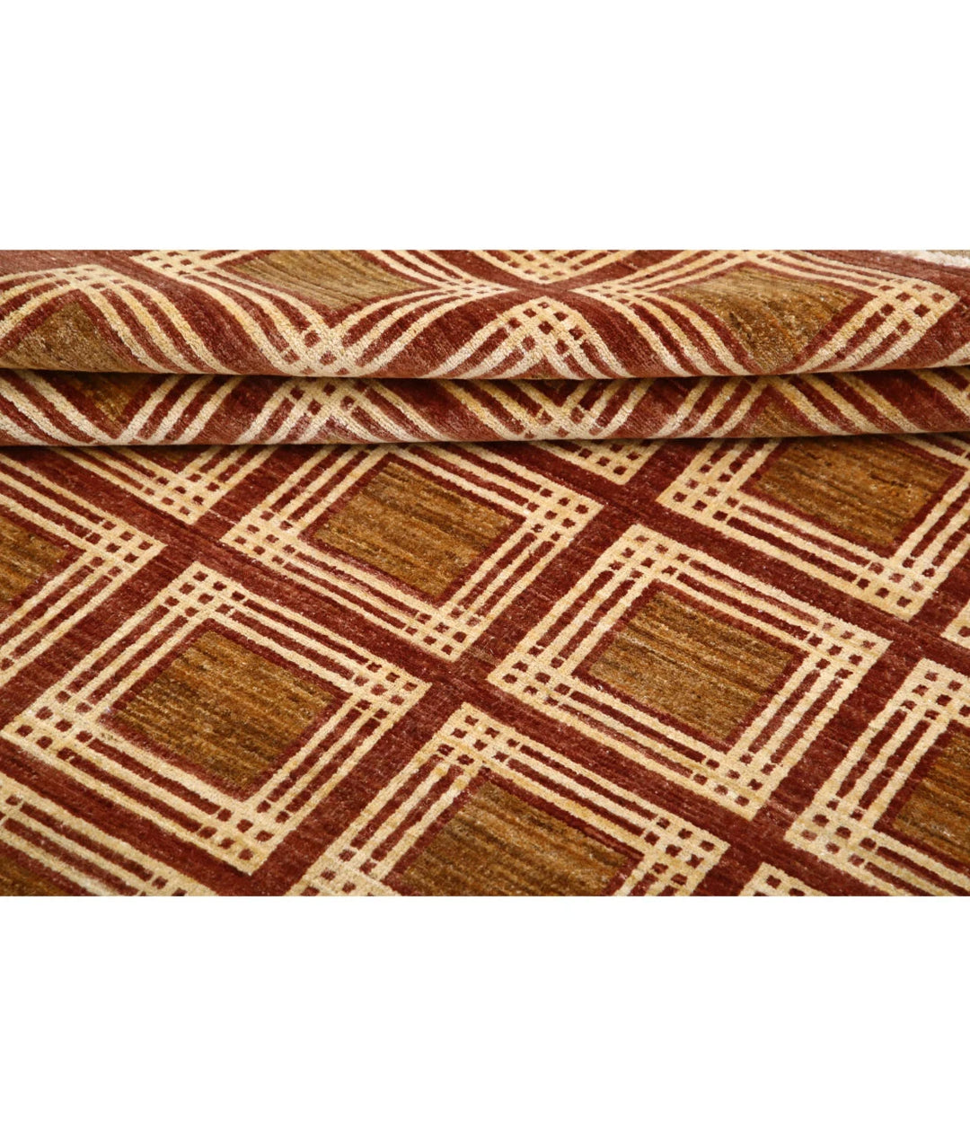 Afghan Modcar Rug 6' 10" x 8' 4" Hand-Knotted | No. AT48921