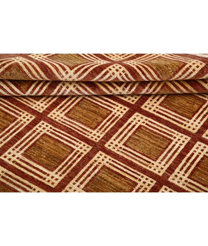 Afghan Modcar Rug 6' 10" x 8' 4" Hand-Knotted | No. AT48921