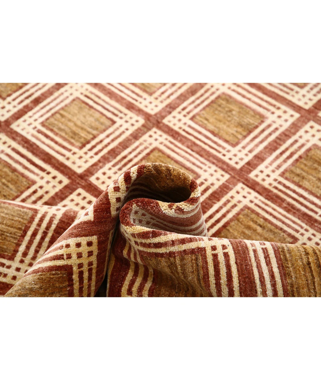 Afghan Modcar Rug 6' 10" x 8' 4" Hand-Knotted | No. AT48921