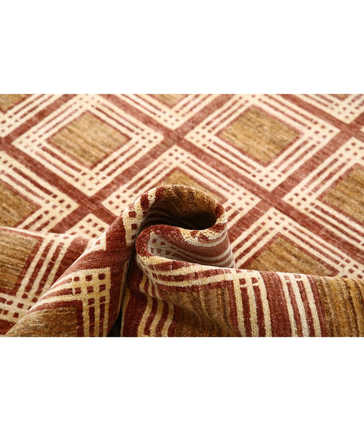 Afghan Modcar Rug 6' 10" x 8' 4" Hand-Knotted | No. AT48921