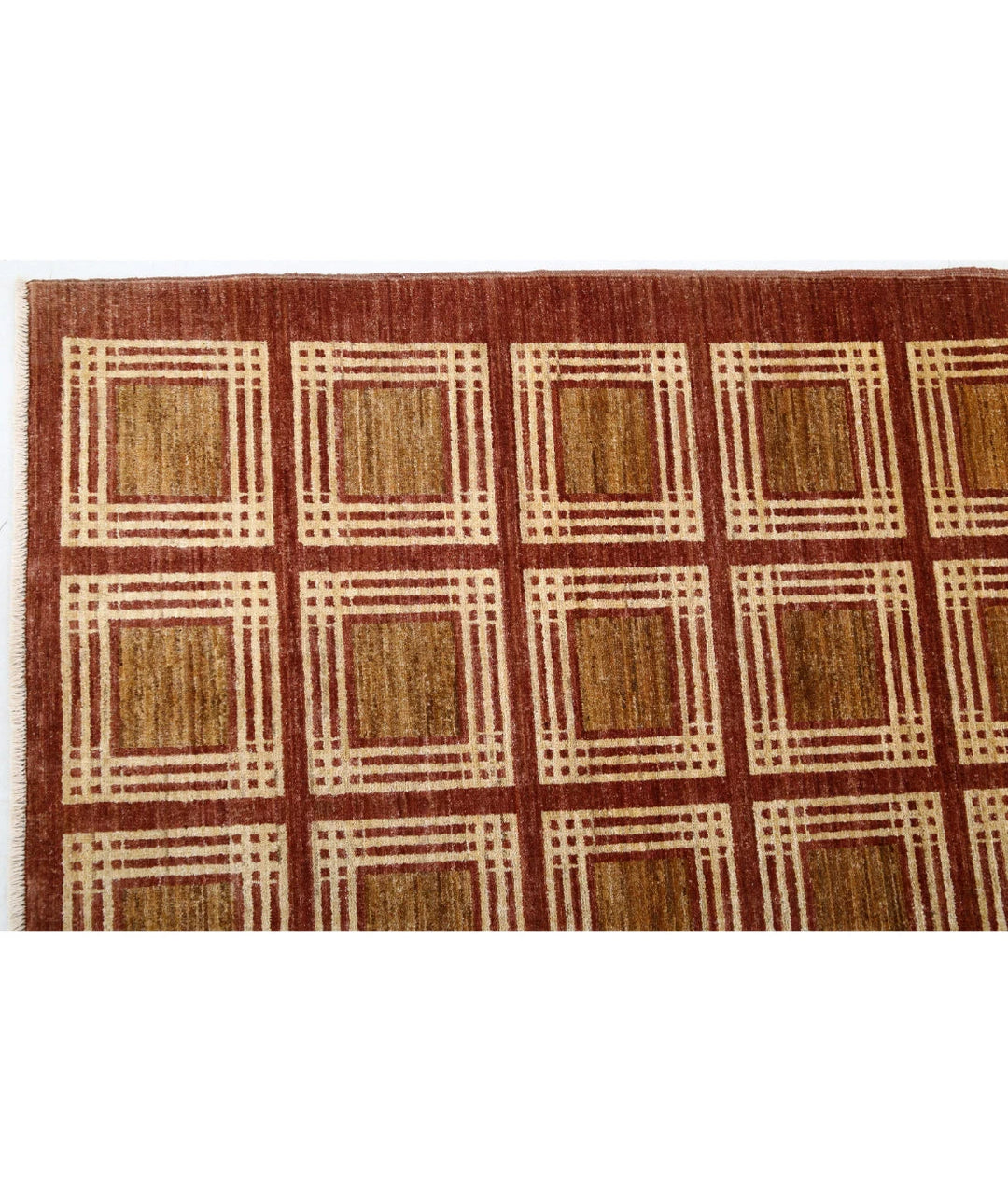 Afghan Modcar Rug 6' 10" x 8' 4" Hand-Knotted | No. AT48921