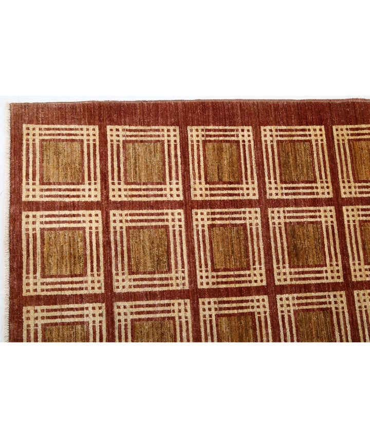Afghan Modcar Rug 6' 10" x 8' 4" Hand-Knotted | No. AT48921