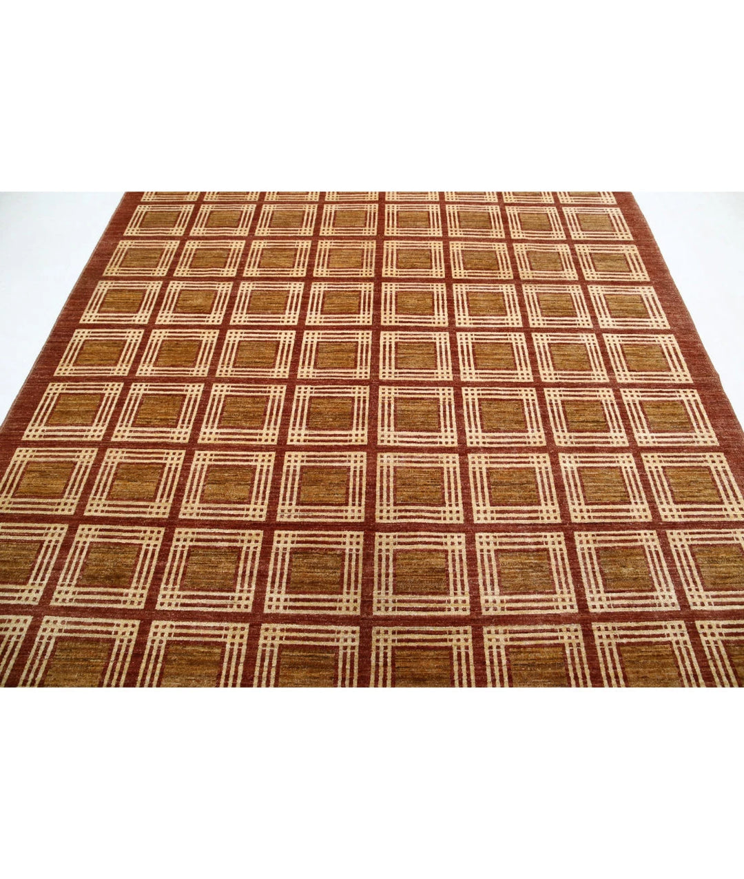 Afghan Modcar Rug 6' 10" x 8' 4" Hand-Knotted | No. AT48921