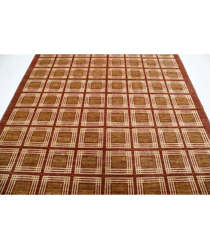 Afghan Modcar Rug 6' 10" x 8' 4" Hand-Knotted | No. AT48921