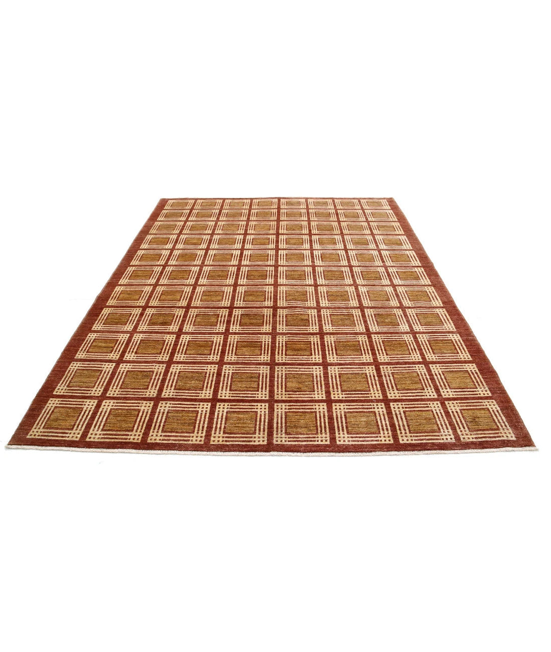 Afghan Modcar Rug 6' 10" x 8' 4" Hand-Knotted | No. AT48921