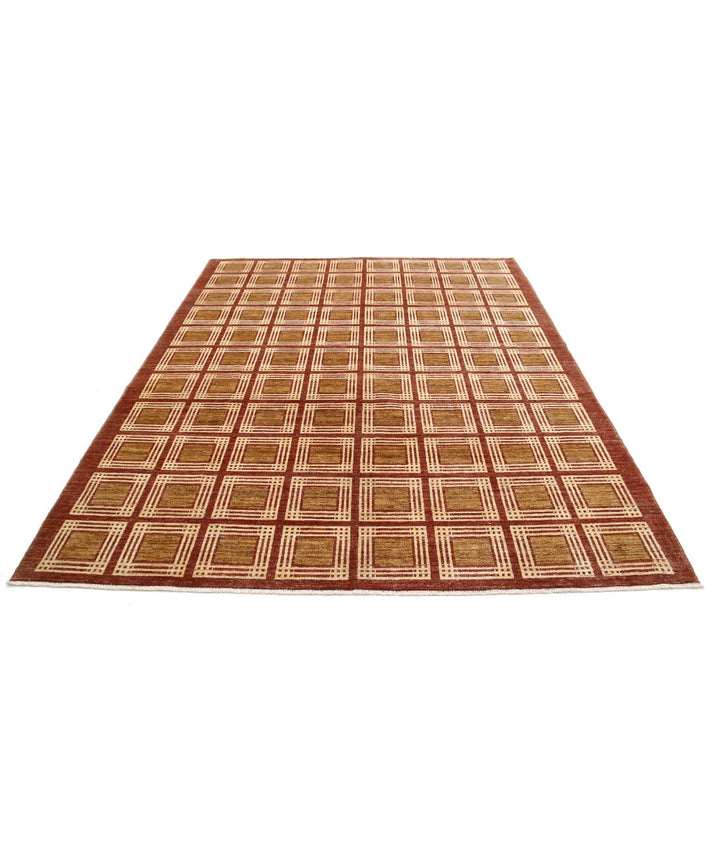Afghan Modcar Rug 6' 10" x 8' 4" Hand-Knotted | No. AT48921