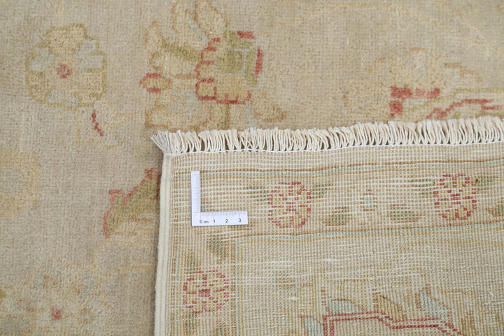 Ivory Blue Indian Ziegler Rug 6' 0" x 8' 6" Hand-Knotted | No. AT49050