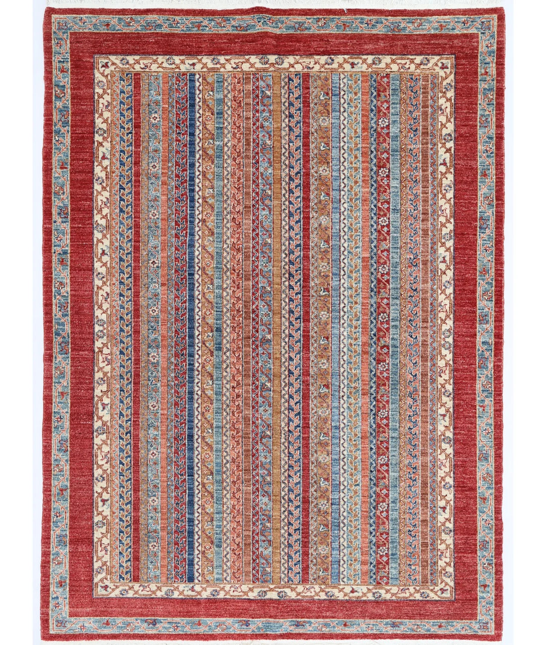 Afghan Oriental Rug 5' 6" x 7' 9" Hand-Knotted | No. AT49072