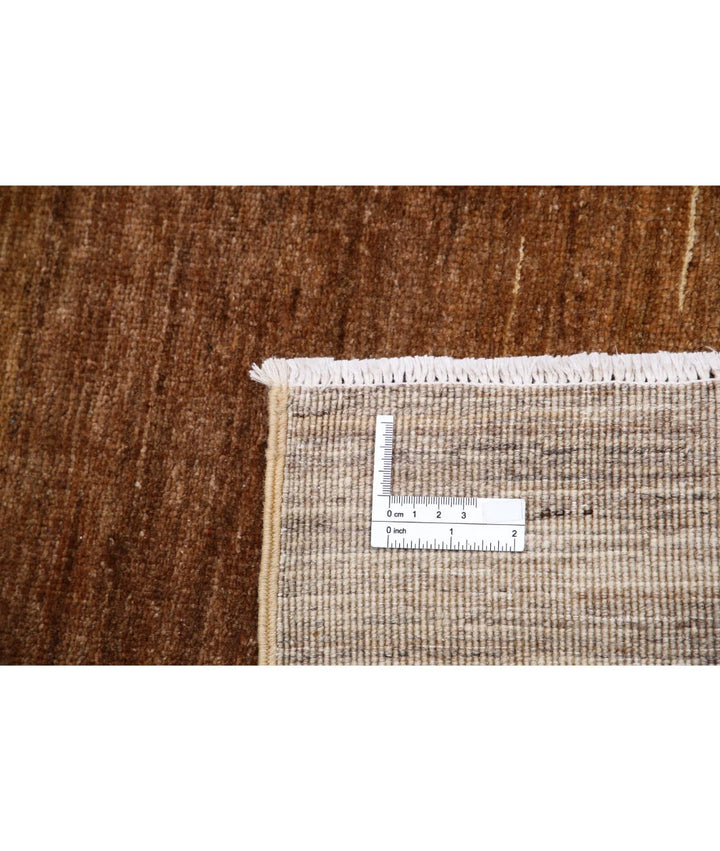 Beige Afghan Oriental Rug 6'6" x 8'9" Hand-Knotted | No. AT49080