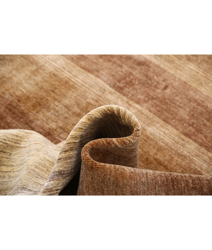 Beige Afghan Oriental Rug 6'6" x 8'9" Hand-Knotted | No. AT49080