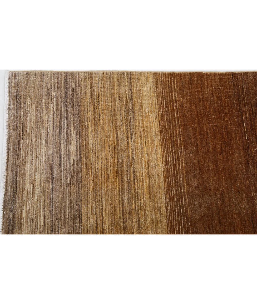 Beige Afghan Oriental Rug 6'6" x 8'9" Hand-Knotted | No. AT49080