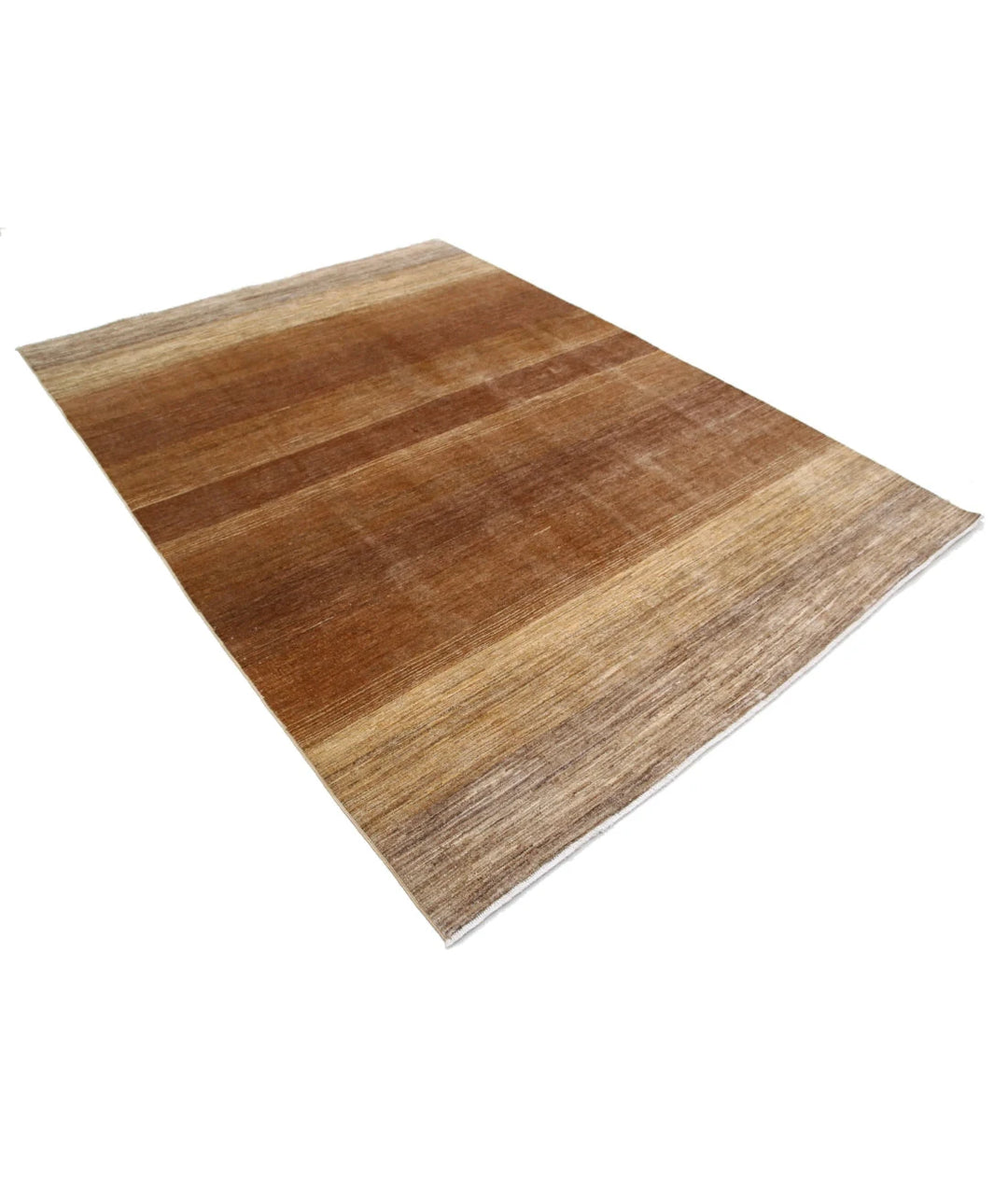 Beige Afghan Oriental Rug 6'6" x 8'9" Hand-Knotted | No. AT49080
