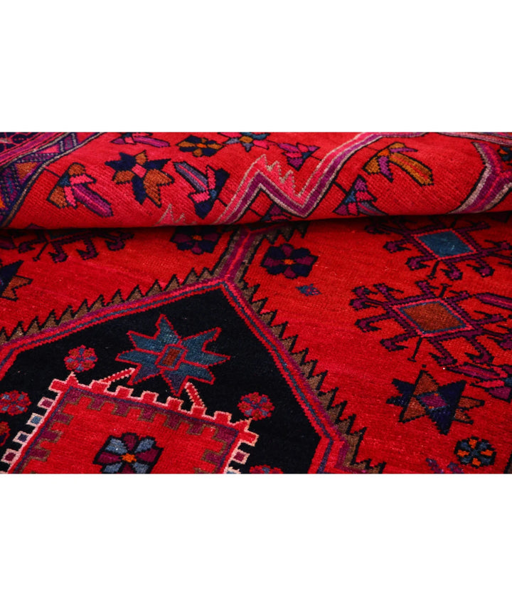 Persian Hamadan Rug 4' 10" x 8' 9" Hand-Knotted | No. AT49129