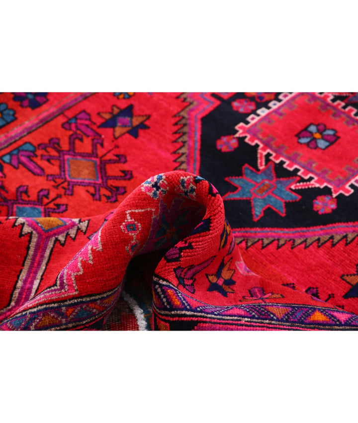 Persian Hamadan Rug 4' 10" x 8' 9" Hand-Knotted | No. AT49129