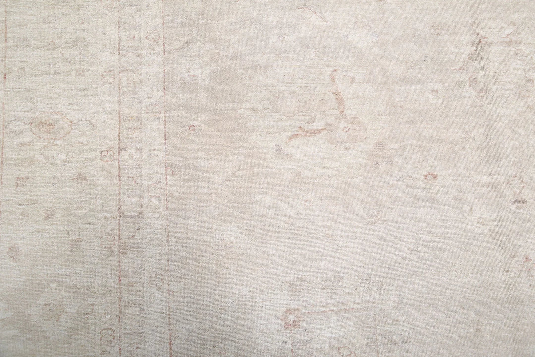Ivory Afghan Serenity Rug 9' 1" x 11' 7" Hand-Knotted | No. AT49296