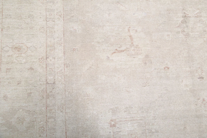 Ivory Afghan Serenity Rug 9' 1" x 11' 7" Hand-Knotted | No. AT49296