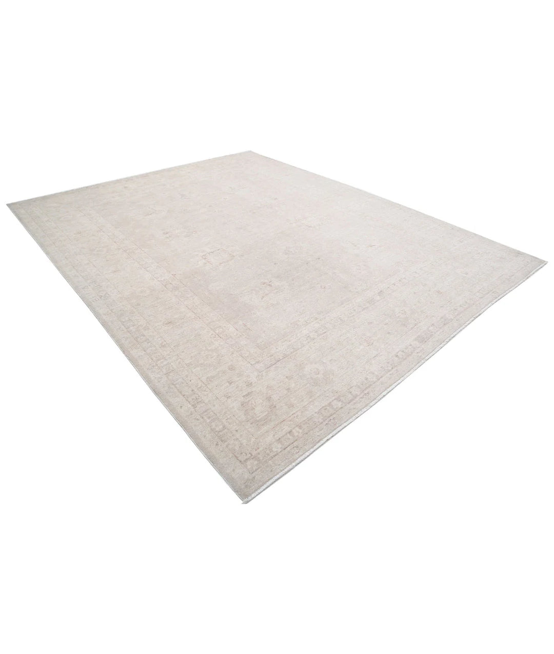 Ivory Afghan Serenity Rug 9' 1" x 11' 7" Hand-Knotted | No. AT49296