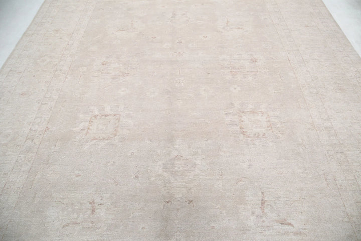 Ivory Afghan Serenity Rug 9' 1" x 11' 7" Hand-Knotted | No. AT49296