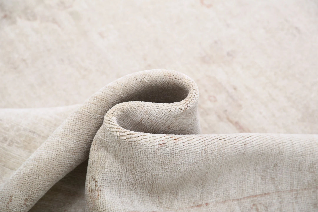Ivory Afghan Serenity Rug 9' 1" x 11' 7" Hand-Knotted | No. AT49296