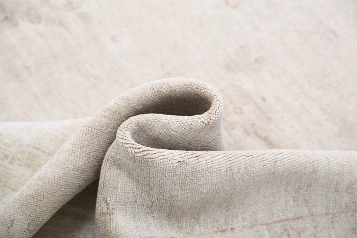 Ivory Afghan Serenity Rug 9' 1" x 11' 7" Hand-Knotted | No. AT49296