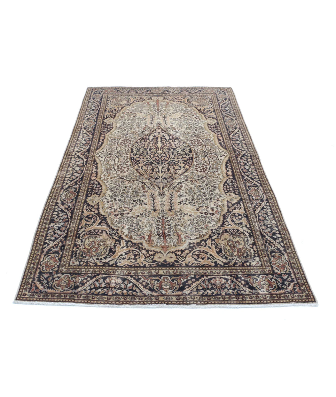 Persian Tabriz Rug 4' 6" x 8' 0" Hand-Knotted | No. AT49432