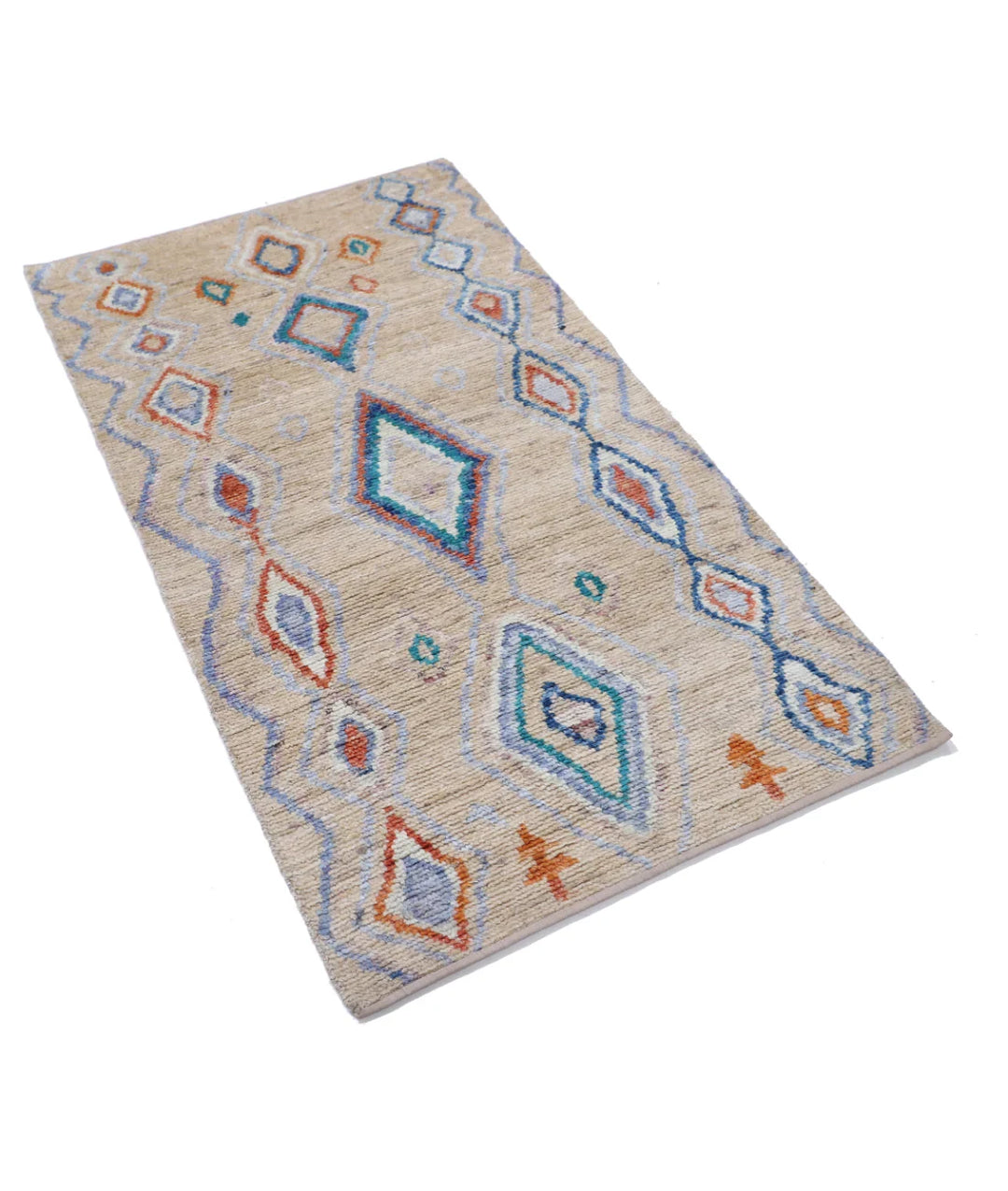 Afghan Oriental Rug 2' 8" x 4' 11" Hand-Knotted | No. AT49443