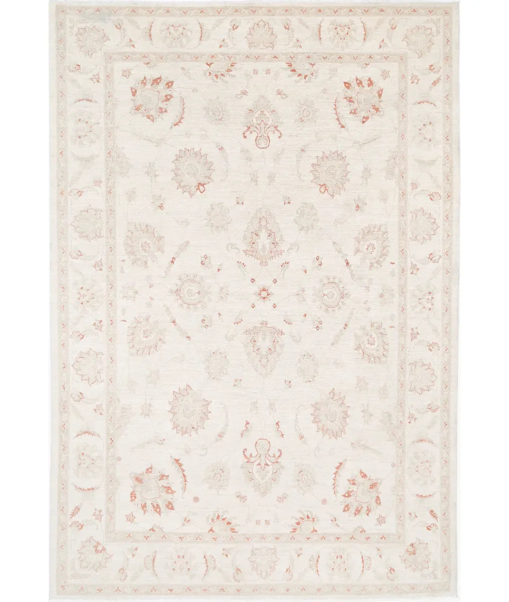 Ivory Afghan Serenity Rug 8' 2" x 11' 10" Hand-Knotted | No. AT49573