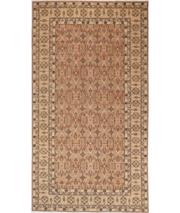Afghan Tabriz Rug 6' 3" x 11' 10" Hand-Knotted | No. AT49648