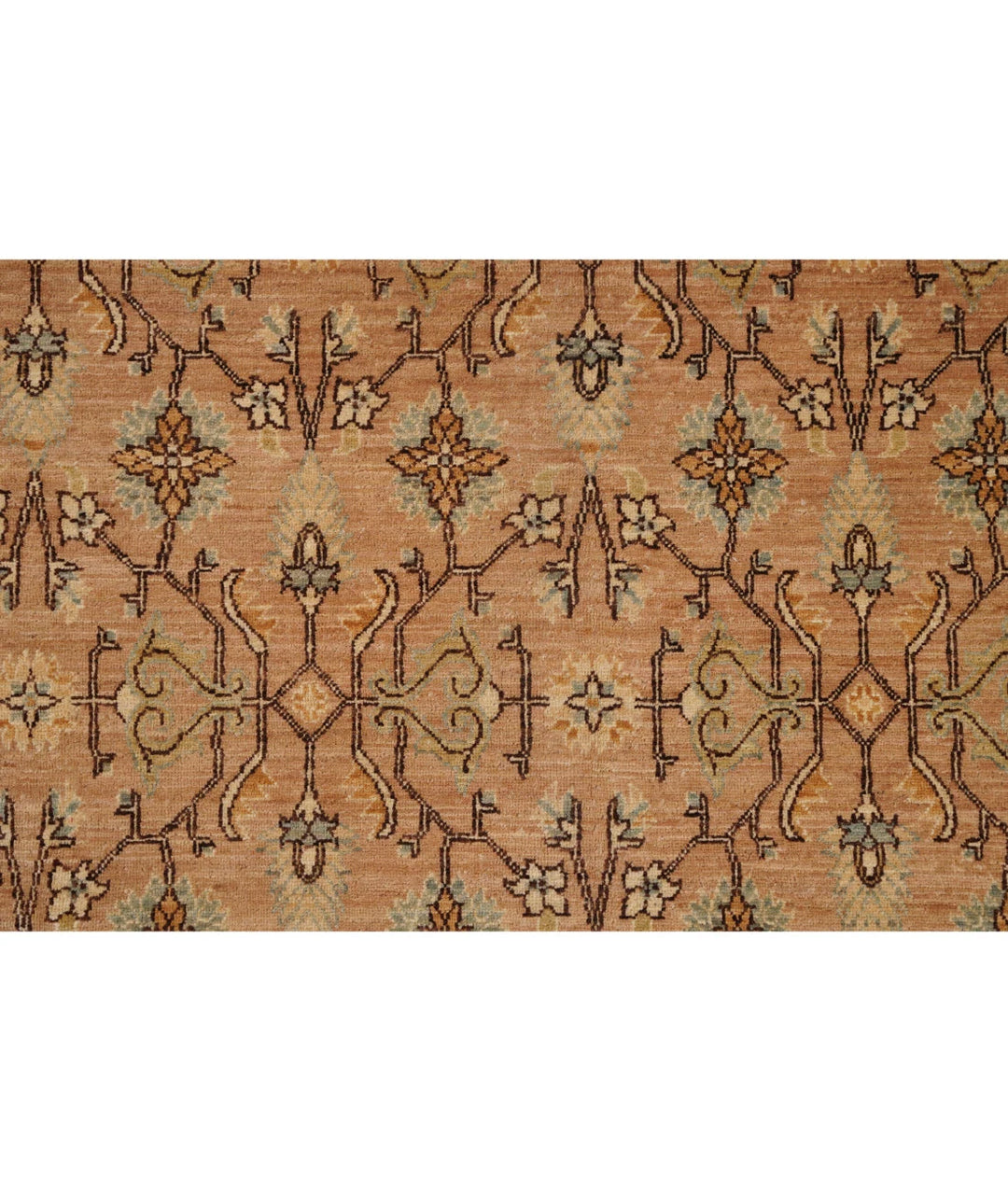 Afghan Tabriz Rug 6' 3" x 11' 10" Hand-Knotted | No. AT49648
