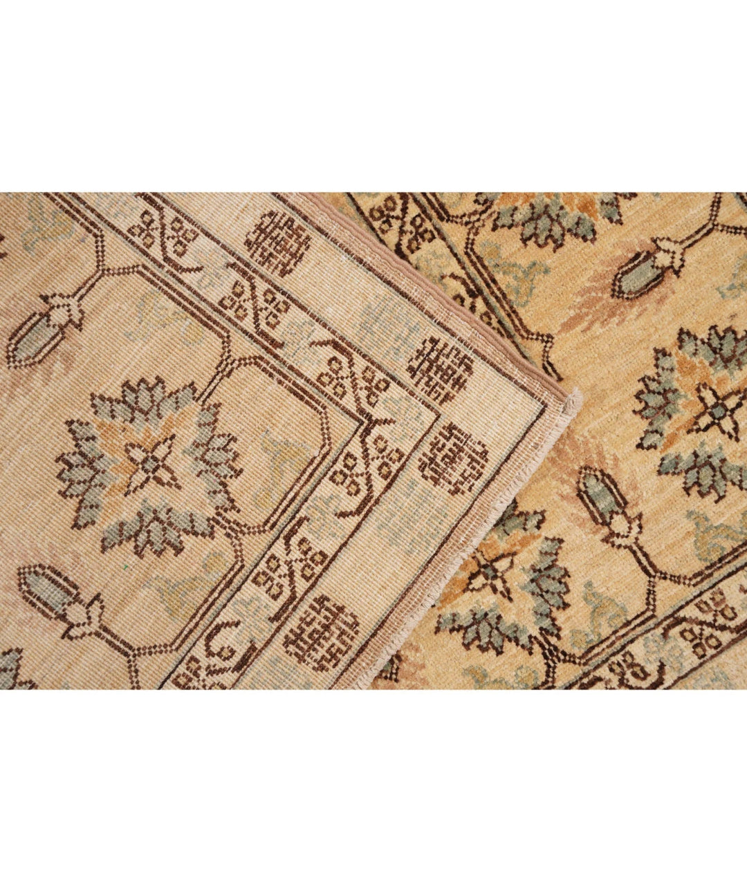 Afghan Tabriz Rug 6' 3" x 11' 10" Hand-Knotted | No. AT49648