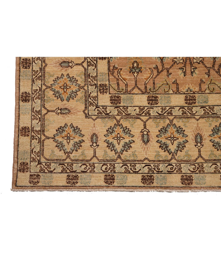 Afghan Tabriz Rug 6' 3" x 11' 10" Hand-Knotted | No. AT49648