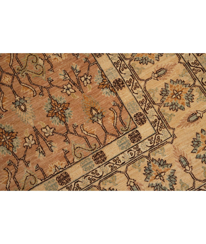 Afghan Tabriz Rug 6' 3" x 11' 10" Hand-Knotted | No. AT49648