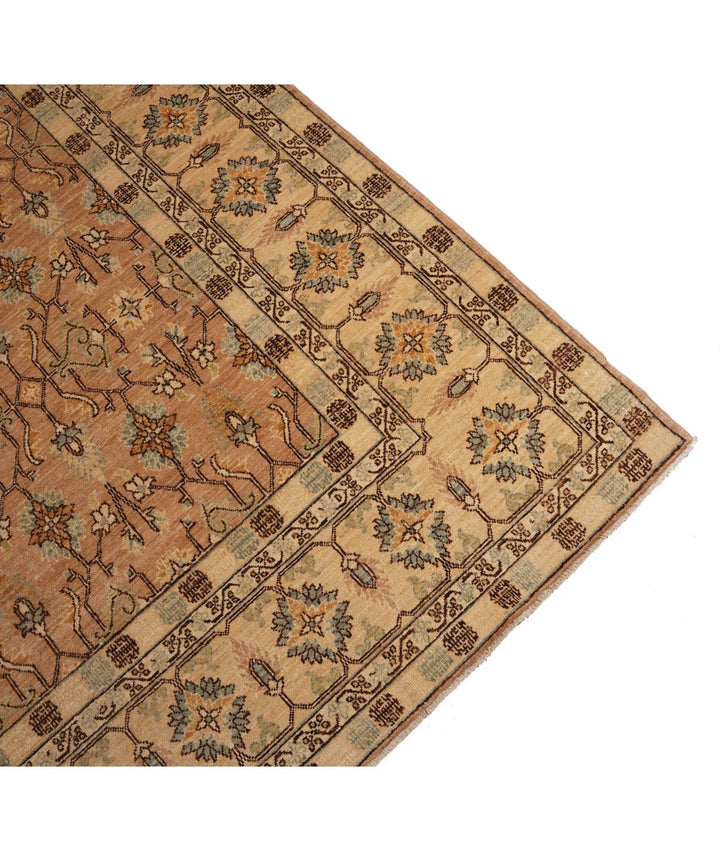 Afghan Tabriz Rug 6' 3" x 11' 10" Hand-Knotted | No. AT49648