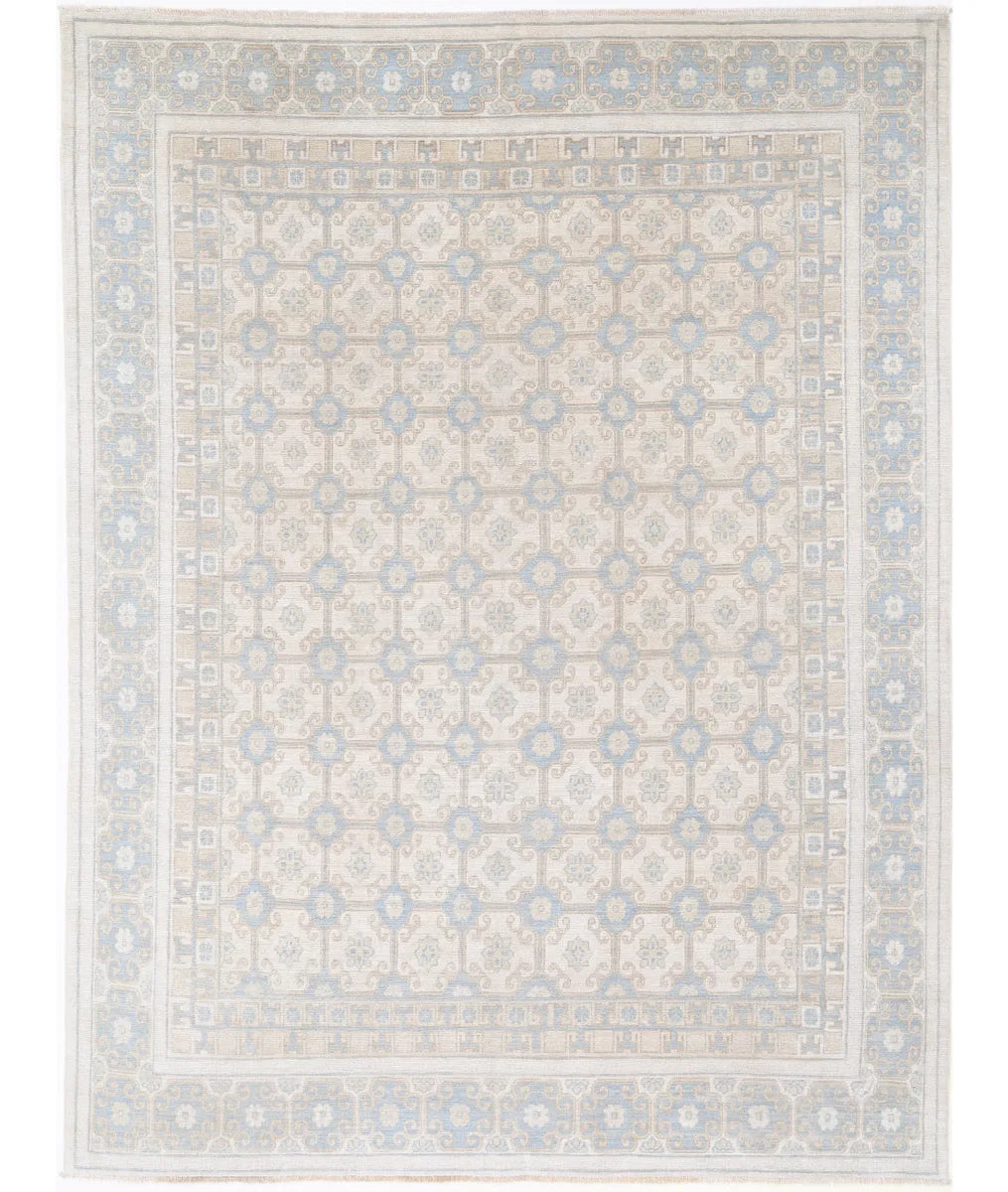 Afghan Khotan Rug 7' 10" x 10' 3" Hand-Knotted | No. AT49670