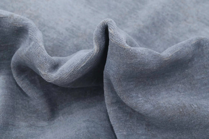 Grey Afghan Overdye Rug 9' 4" x 9' 6" Hand-Knotted | No. AT49686