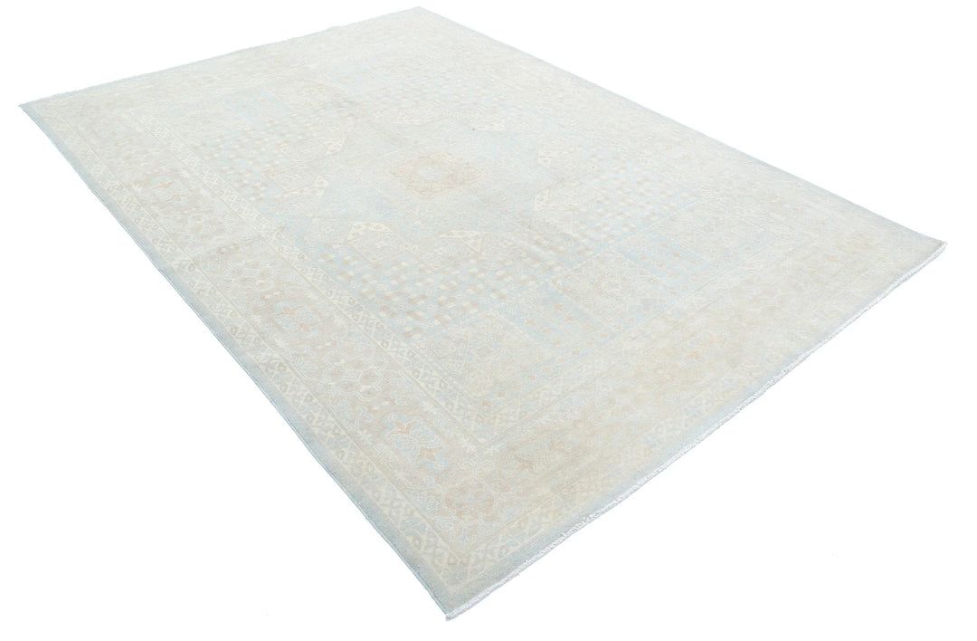 Afghan Mamluk Rug 6' 2" x 8' 10" Hand-Knotted | No. AT49690