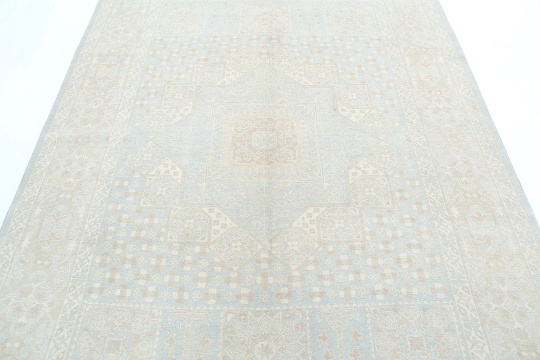 Afghan Mamluk Rug 6' 2" x 8' 10" Hand-Knotted | No. AT49690