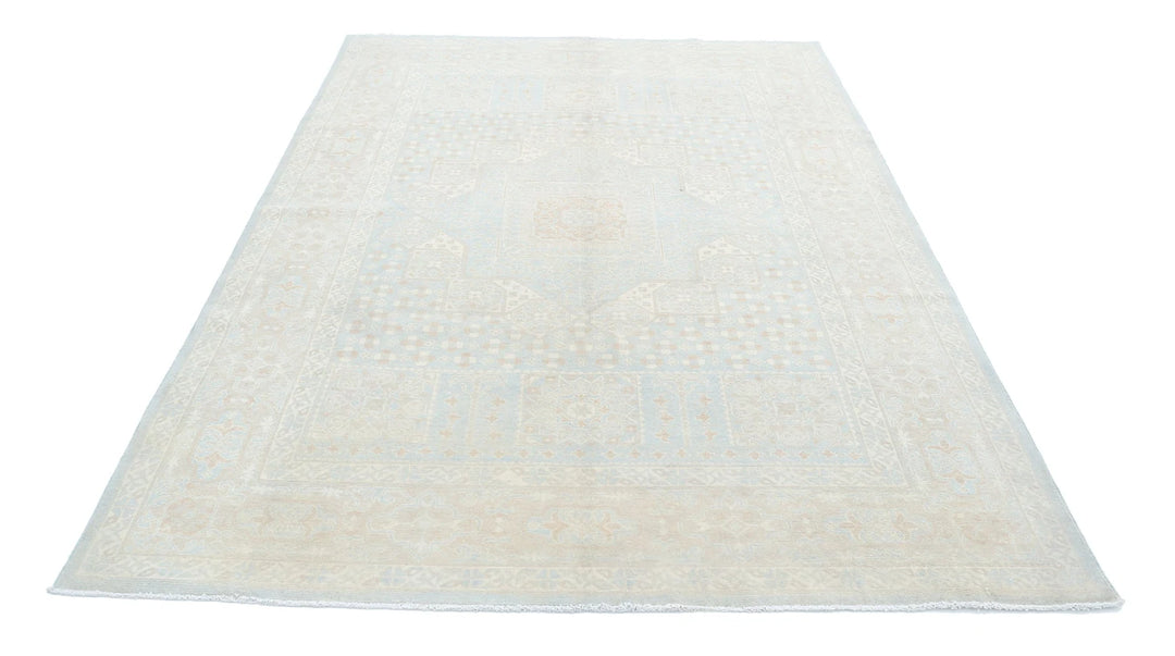 Afghan Mamluk Rug 6' 2" x 8' 10" Hand-Knotted | No. AT49690