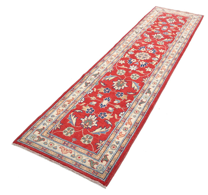 Red Afghan Ziegler Rug 2' 5" x 9' 9" Hand-Knotted | No. AT49692